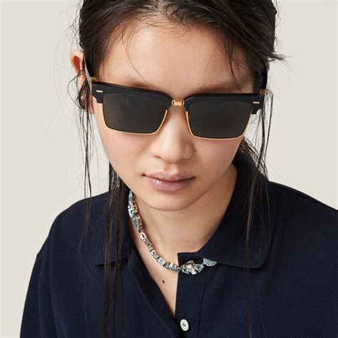 miu miu smur10|Slate Gray Lenses Miu Miu Runway Sunglasses .